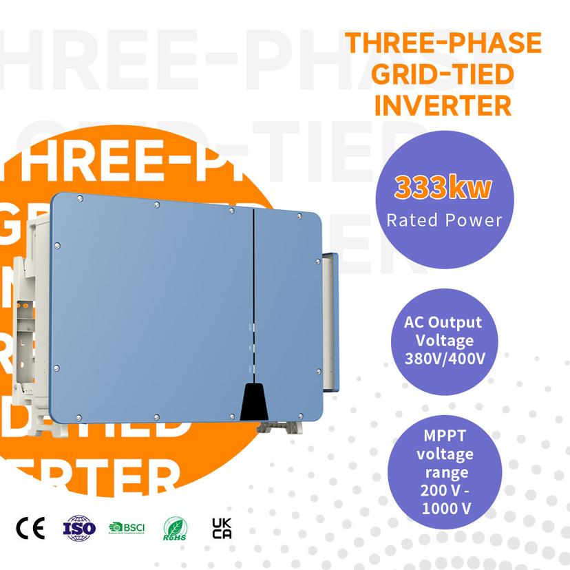 Multi-Protection Three Phase PV Solar System 250KW 333KW 350KW 360KW 400 Voltage Grid Tie Solar Hybrid Inverter