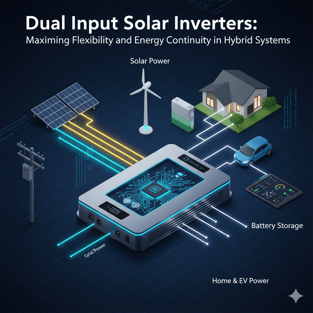 Dual Input Solar Inverters: Maximizing Flexibility and Energy Continuity in Hybrid Systems