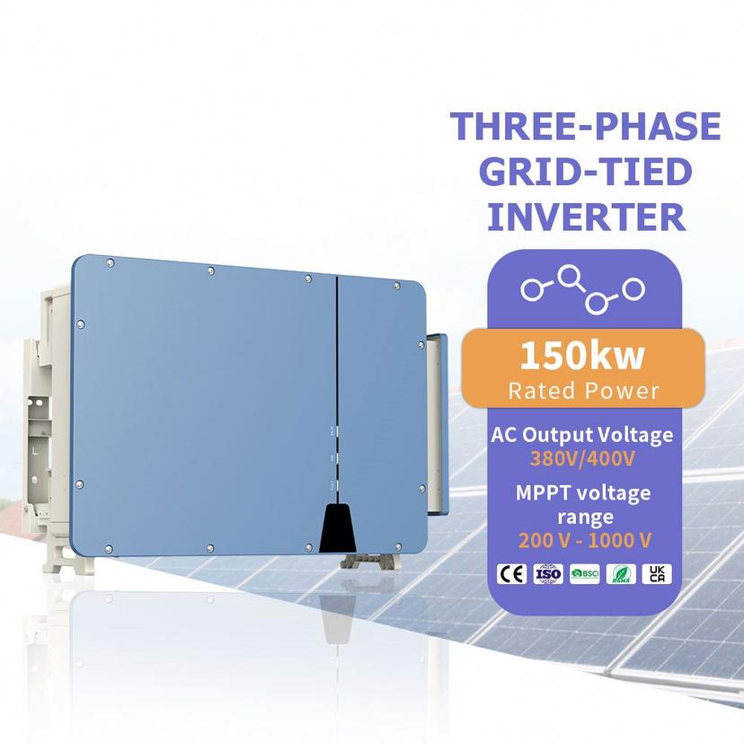 Fast Delivery 150Kw Three Phase System 380V 400V Mppt on Grid Tied Inverter 3 Phase with MPPT