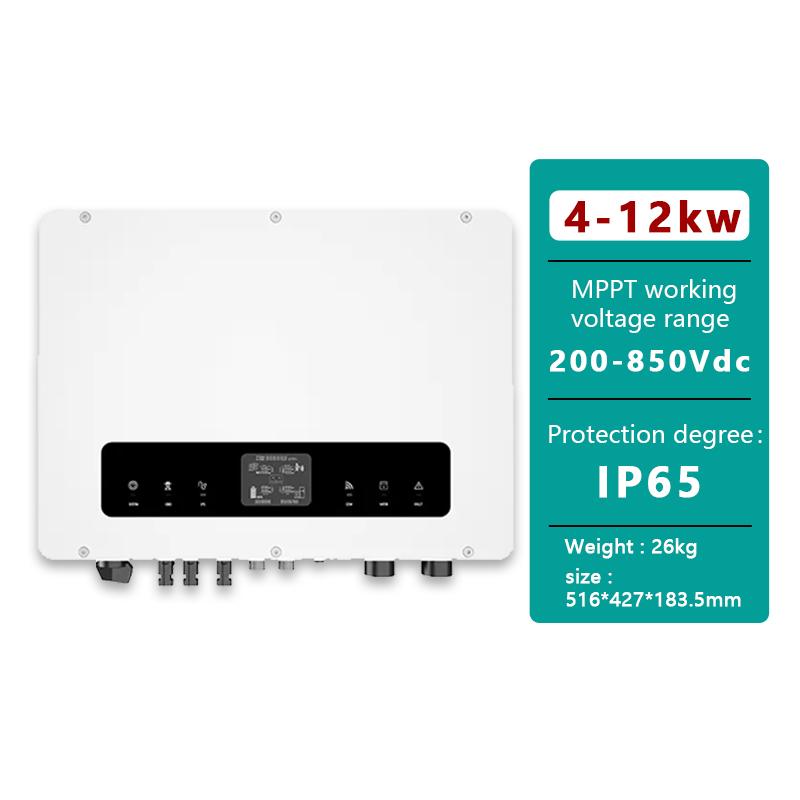 8KW 10KW 15Kw Single/Three Phase Solar Wind Hybrid Inverter Price Ip65 3 Phase Smart Dual Output on Grid Hybrid Solar Inverter