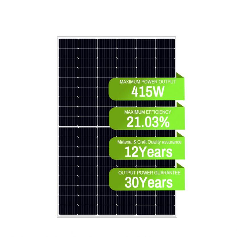 395W 400W 410W 420W 166 mm más largo Potencia de potencia de por vida Panel solar monocristalino mono solar 400W Panel solar