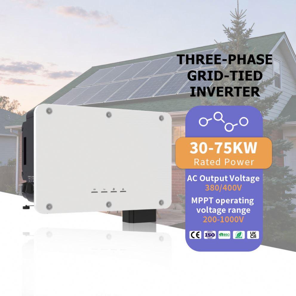 商用级太阳能系统 30kW 50kW 60kW 75kW 三相交流并网逆变器