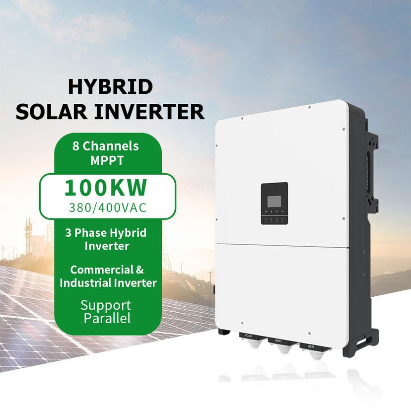 좋은 품질 75KW 80KW 100KW 인버터 400Vdc 하이브리드 온 그리드 산업용 하이브리드 태양광 인버터